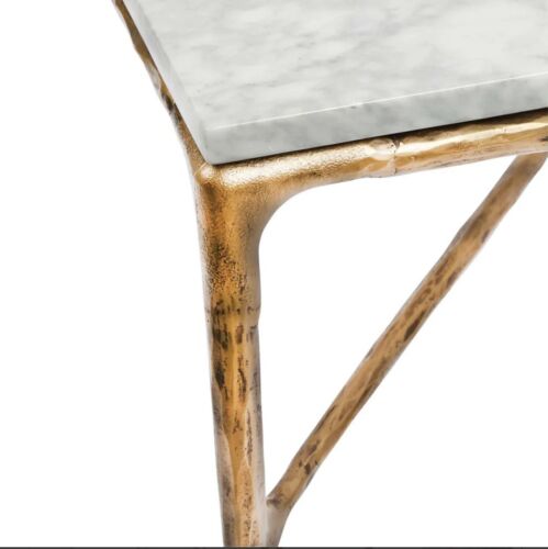 ARIES SQUARE MARBLE COFFEE TABLE GOLD By Florabelle Living