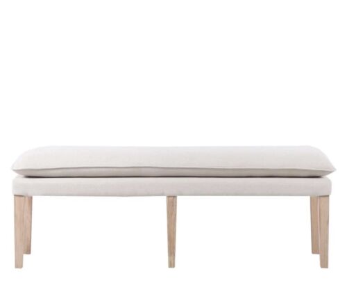 OSAKA OAK BENCH WHITE - By Florabelle Living