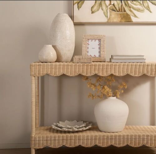 BELLE RATTAN CONSOLE NATURAL  By Florabelle Living