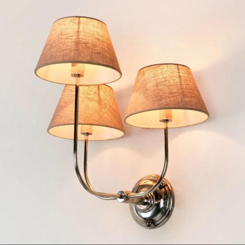 TRILOGY WALL LIGHT BASE (BASE ONLY) ANTIQUE SILVER By Emac & Lawton