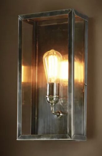 GOODMAN OUTDOOR LIGHT WALL LIGHT ANTIQUE SILVER - LARGE By Emac & Lawton