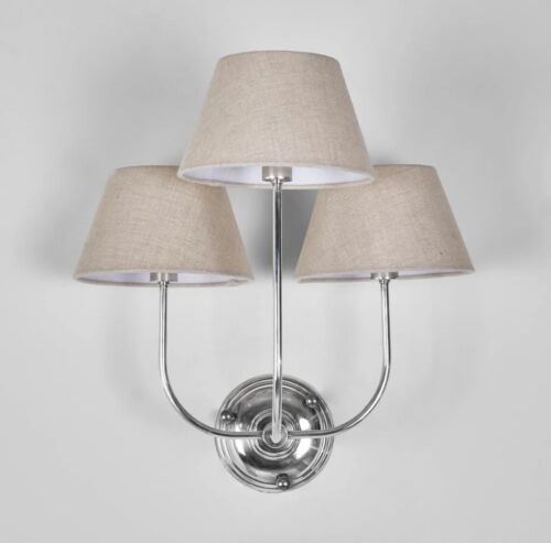 TRILOGY WALL LIGHT BASE (BASE ONLY) ANTIQUE SILVER By Emac & Lawton