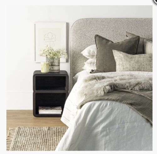 Fully upholstered Bianca Bedhead - Queen Storm Boucle FREE DELIVERY MELBOURNE
