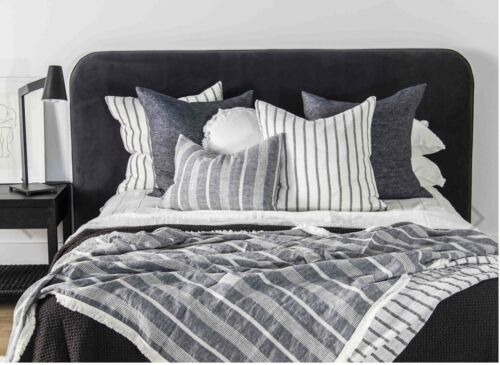 Fully upholstered Bianca Bedhead - Queen Plush Charcoal FREE DELIVERY MELBOURNE