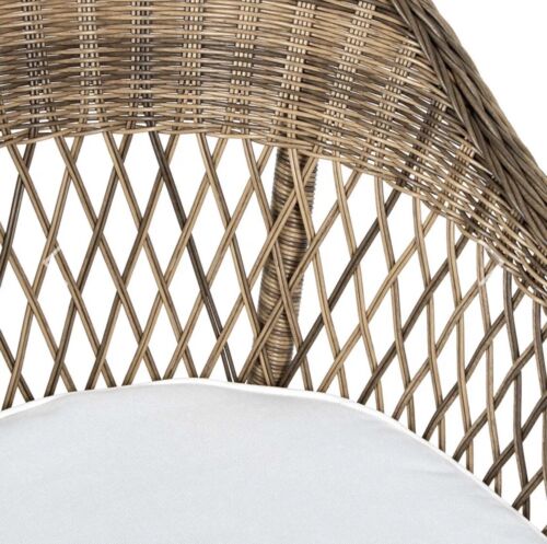 MARCO ALUMINIUM OUTDOOR WICKER CHAIR NATURAL