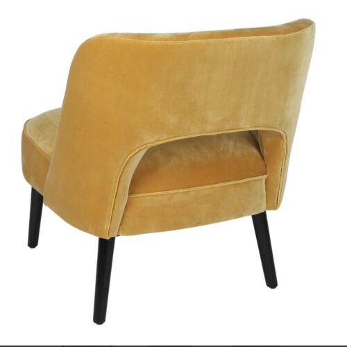 APHRODITE VELVET LOUNGE CHAIR MUSTARD By Florabelle Living