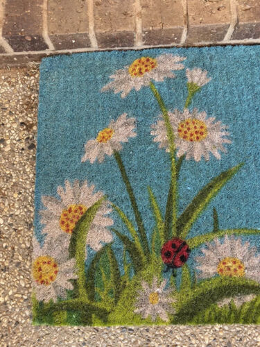 LUXURY THICK  DOOR MAT / DOORMAT Butterflies -80X 50CM -100% COCONUT FIBRE