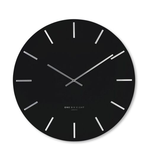 LUCA BLACK 60 CM SILENT WALL CLOCK