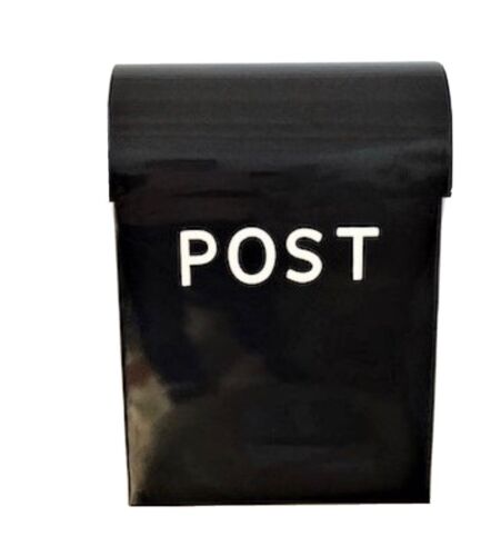 LOCKABLE POST BOX – LARGE MAIL BOX - Black   28 cm x 37 cm x 17 cm