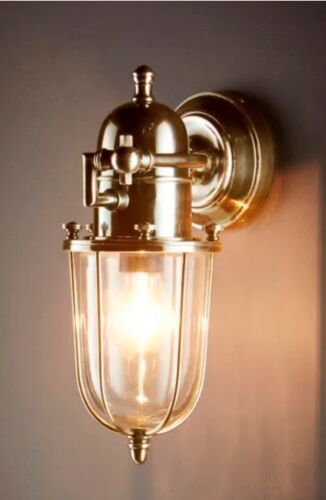 CHAPEL OUTDOOR WALL LIGHT ANTIQUE BRASS By Emac & Lawton