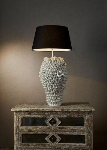 SINGITA CERAMIC TABLE LAMP BASE WHITE - BASE ONLY By Emac Lawton