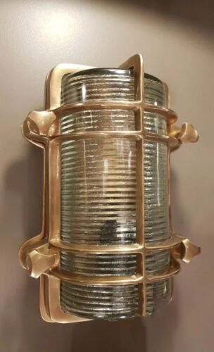 HARLEY OUTDOOR WALL LIGHT ANTIQUE BRASS By Emac Lawton