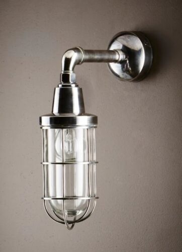 STARBOARD OUTDOOR WALL LIGHT ANTIQUE SILVER By Emac & Lawton