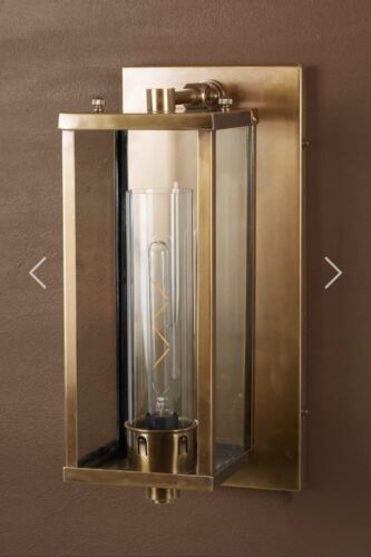 PAVILLION OUTDOOR WALL LIGHT ANTIQUE BRASS