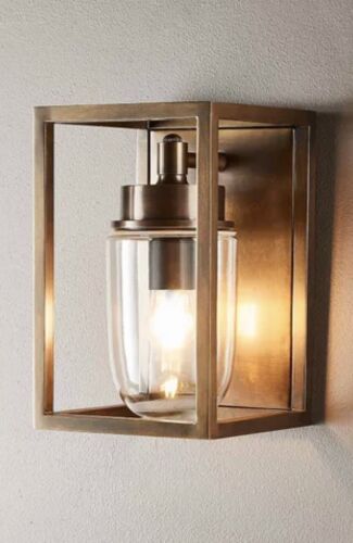 WELLINGTON OUTDOOR WALL LIGHT BRASS By Emac & Lawton
