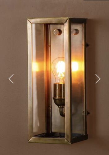 GOODMAN OUTDOOR WALL LIGHT SMALL ANTIQUE BRASS