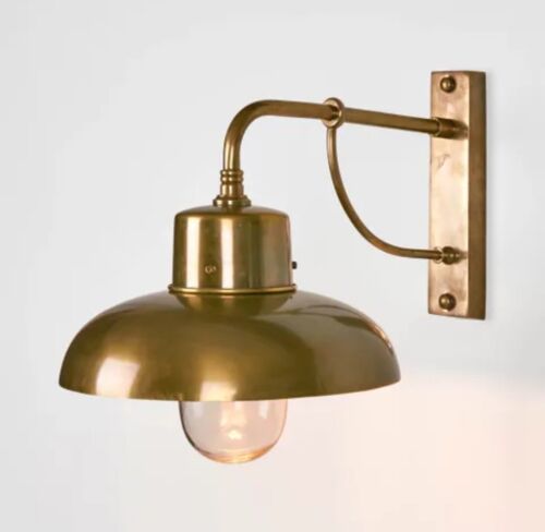 BRIDGEWATER OUTDOOR WALL LIGHT BRASS By Emac & Lawton
