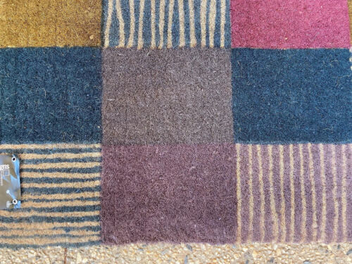 HIGH QUALITY Thick Door Mat Patchwork Squares  -  45 X 75 X 4 CM Doormat Designs