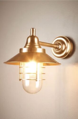 CLARK OUTDOOR WALL LIGHT ANTIQUE BRASS By Emac & Lawton