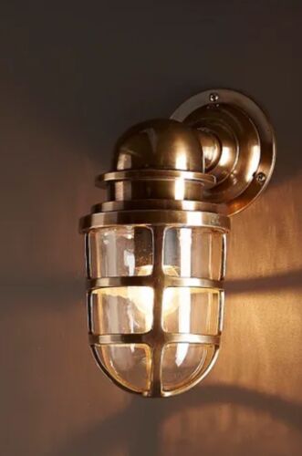 PORTO OUTDOOR WALL LIGHT ANTIQUE BRASS By Emac & Lawton