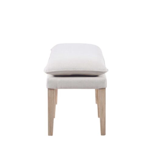 OSAKA OAK BENCH WHITE - By Florabelle Living
