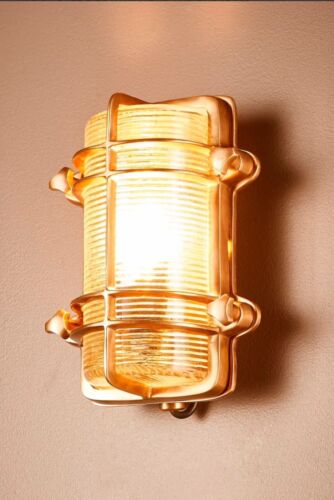 HARLEY OUTDOOR WALL LIGHT ANTIQUE BRASS By Emac Lawton