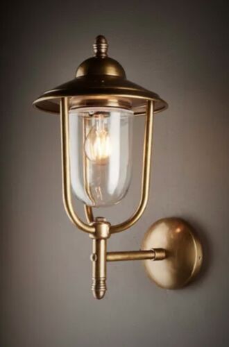 PIER OUTDOOR WALL LIGHT ANTIQUE BRASS By Emac & Lawton