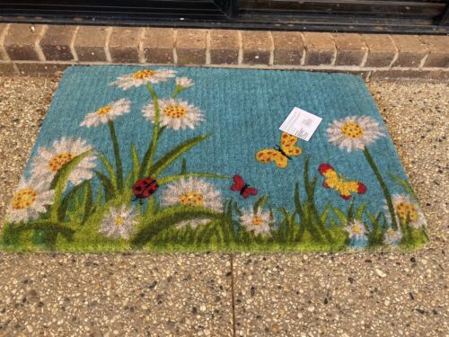 LUXURY THICK  DOOR MAT / DOORMAT Butterflies -80X 50CM -100% COCONUT FIBRE