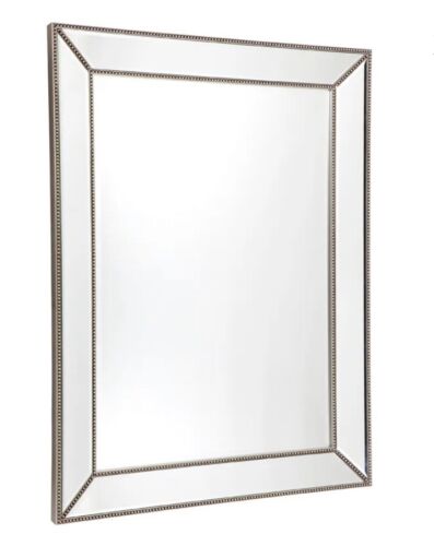 Zeta Wall Mirror Large Antique Silver 120 X 90 cm Cafe Lighting