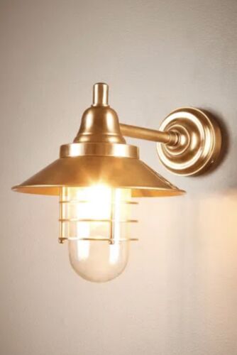 CLARK OUTDOOR WALL LIGHT ANTIQUE BRASS By Emac & Lawton