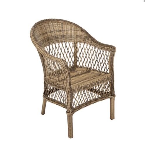 MARCO ALUMINIUM OUTDOOR WICKER CHAIR NATURAL