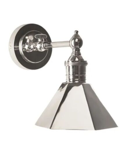 MAYFAIR WALL LIGHT WITH METAL SHADE SHINY NICKEL By Emac & Lawton