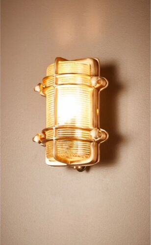 HARLEY OUTDOOR WALL LIGHT ANTIQUE BRASS By Emac Lawton