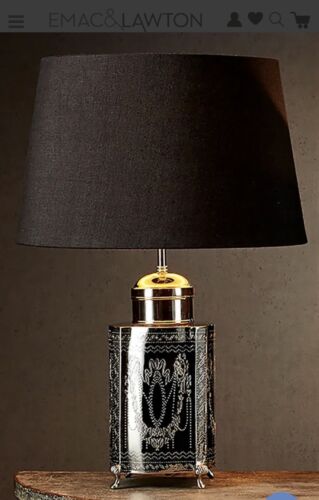KENSINGTON TABLE LAMP BASE LARGE SHINY NICKEL-BASE ONLY
