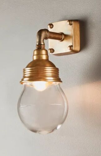 DOVER OUTDOOR WALL LIGHT ANTIQUE BRASS  By Emac & Lawton