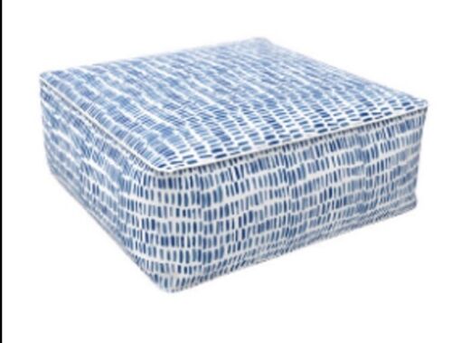 Blo Inflatable Ottoman - OUTDOOR  Blue Dash - great for beach or poolside