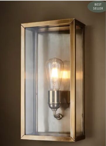 GOODMAN OUTDOOR  WALL LIGHT ANTIQUE BRASS - LARGE