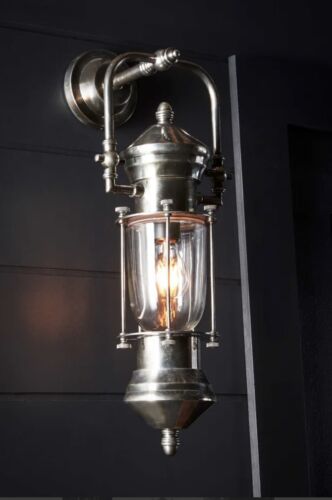 LISBON OUTDOOR WALL LIGHT ANTIQUE SILVER By Emac Lawton