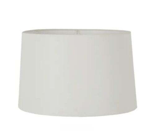 LINEN DRUM LAMP SHADE XL TEXTURED IVORY - Emac & Lawton By Florabelle Living