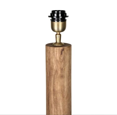 FLASK WOOD FLOOR LAMP BASE SADDLE - BASE ONLY  Florabelle Living