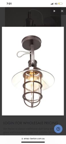 MAINE WALL LIGHT LIGHT BRONZE By Emac & Lawton