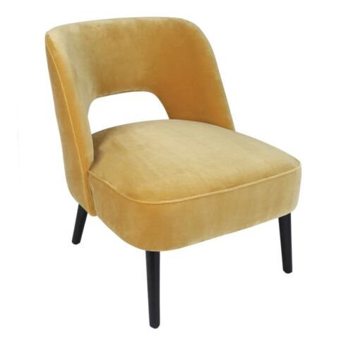 APHRODITE VELVET LOUNGE CHAIR MUSTARD By Florabelle Living