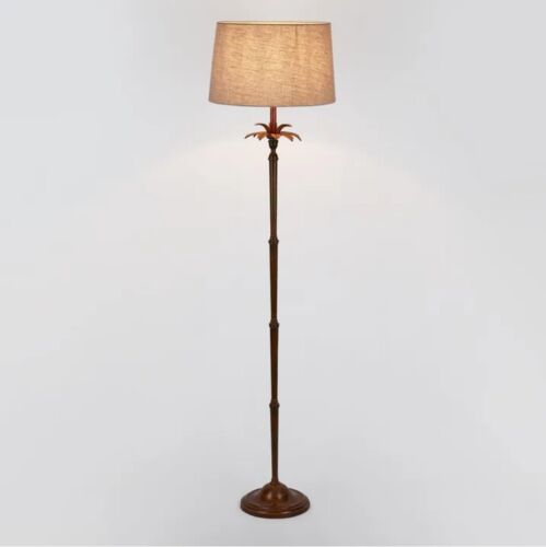 CASABLANCA FLOOR LAMP BASE BROWN - With Shade  By Emac & Lawton