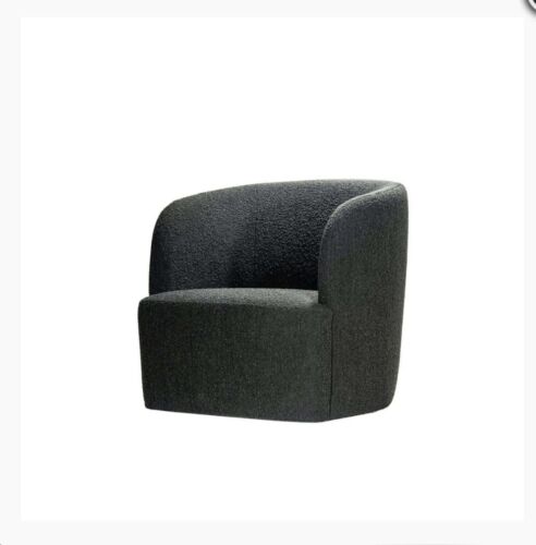 High End Gigi Charcoal Boucle Lounge Chair by Satara