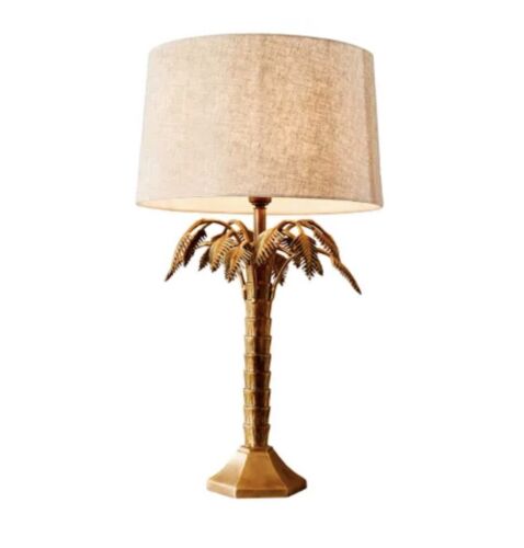 ROSEBAY TABLE LAMP BASE ANTIQUE BRASS WITH SHADE By Emac Lawton
