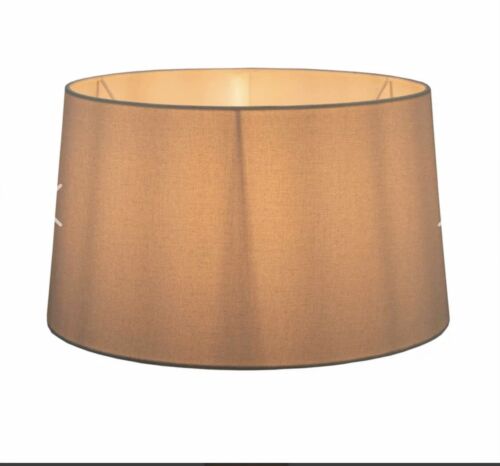 LINEN DRUM LAMP SHADE XL TEXTURED IVORY - Emac & Lawton By Florabelle Living