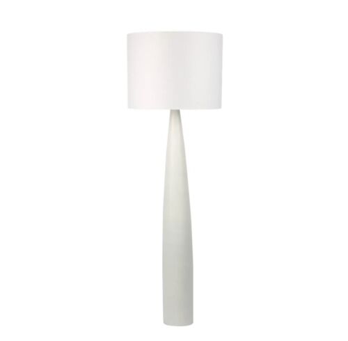 SAMSON FLOOR LAMP BASE WITH SHADE WHITE by Florabelle Living