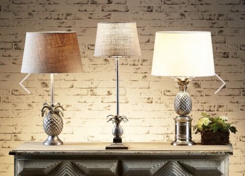 BERMUDA PINEAPPLE TABLE LAMP BASE ANTIQUE SILVER - BASE ONLY