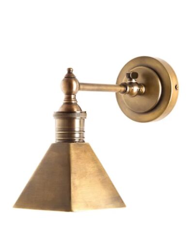 MAYFAIR WALL LIGHT WITH METAL SHADE ANTIQUE BRASS By Emac & Lawton