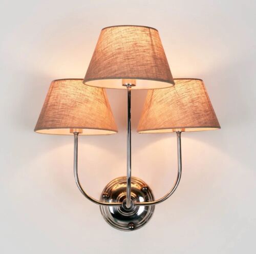 TRILOGY WALL LIGHT BASE (BASE ONLY) ANTIQUE SILVER By Emac & Lawton